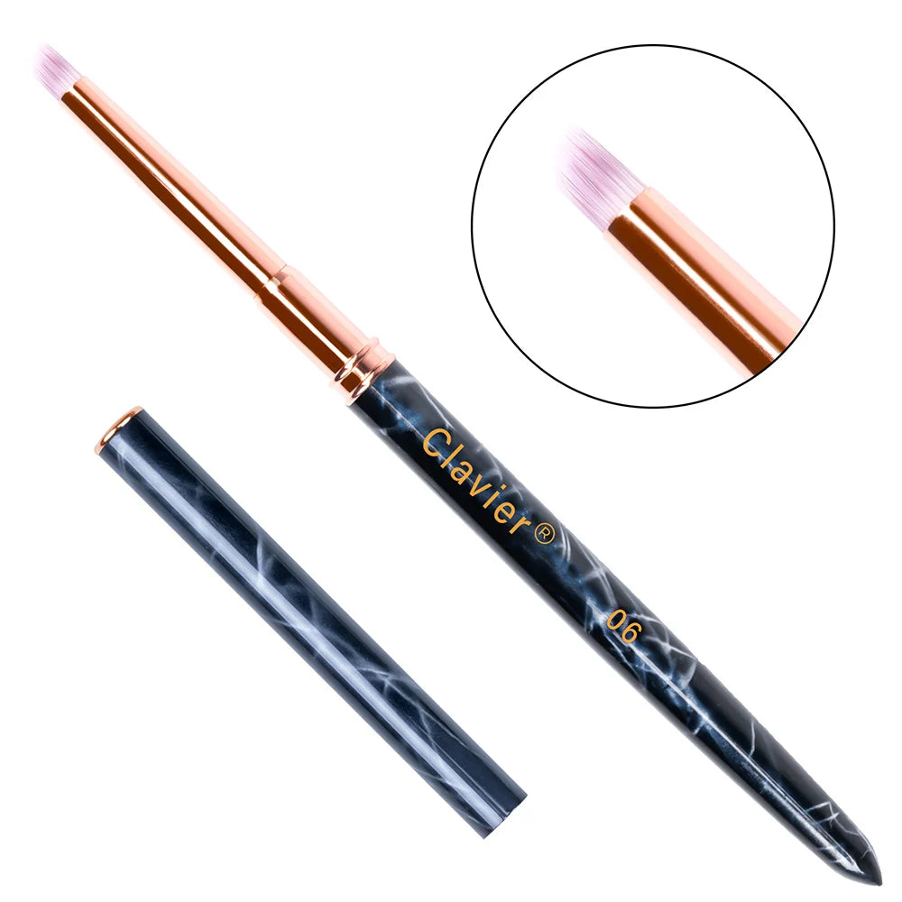 Nail Art Stripes Lines Pen DIY Painting Brush Liquid Powder Acrylic UV Gel Extension Builder Drawing Pen Manicure Tools