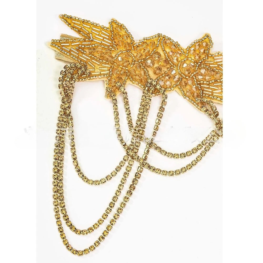 1920s Headband - Great Gatsby Rhinestone Fringe Hair Accessory