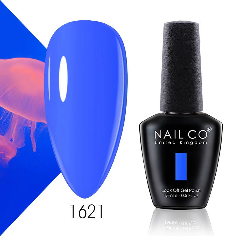 NAILCO 15ml Blue Gel Polish UV Gel Polish Varnish Hybrid DIY Nails For DIY Manicure Semi Permanent Soak Off LED Gel Nail Polish
