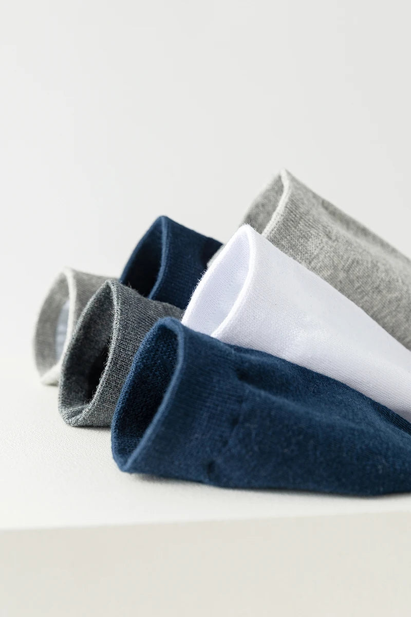 10 Pairs New Men's Cotton Socks Black Business Men Socks Soft Breathable Autumn Spring for Male White US6-10