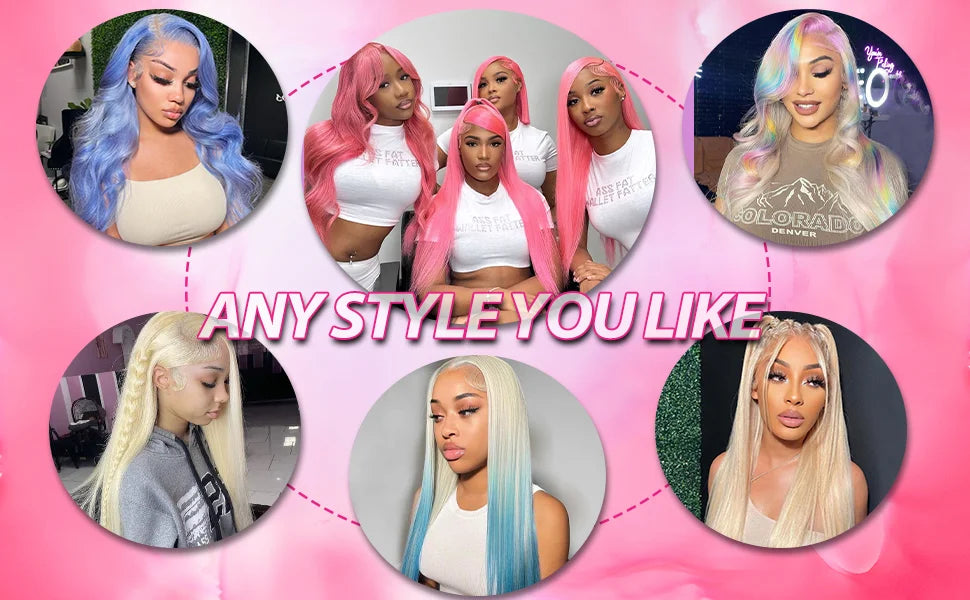 40-50 Inch 613 Blonde Wig - 13x6 HD Lace Front Bone Straight Human Hair