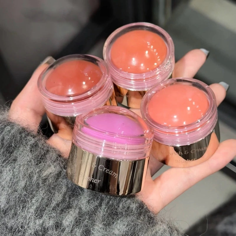 Blush Cream 6 Colors Natural Makeup Cheek Contour Lasting Matte Velvet Mousse Blush Mud Peach Cream Rouge Cheek Tint Cosmetics