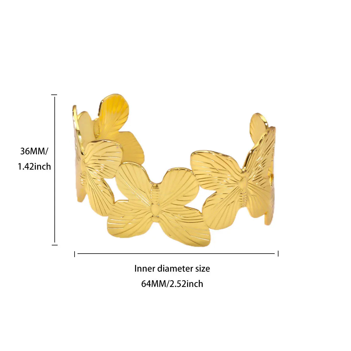 Classic Texture Geometric Open Bangle Bracelet For Women Stainless Steel Gold Color Exquisite Cuff Bracelet 2025 Hand Jewelry