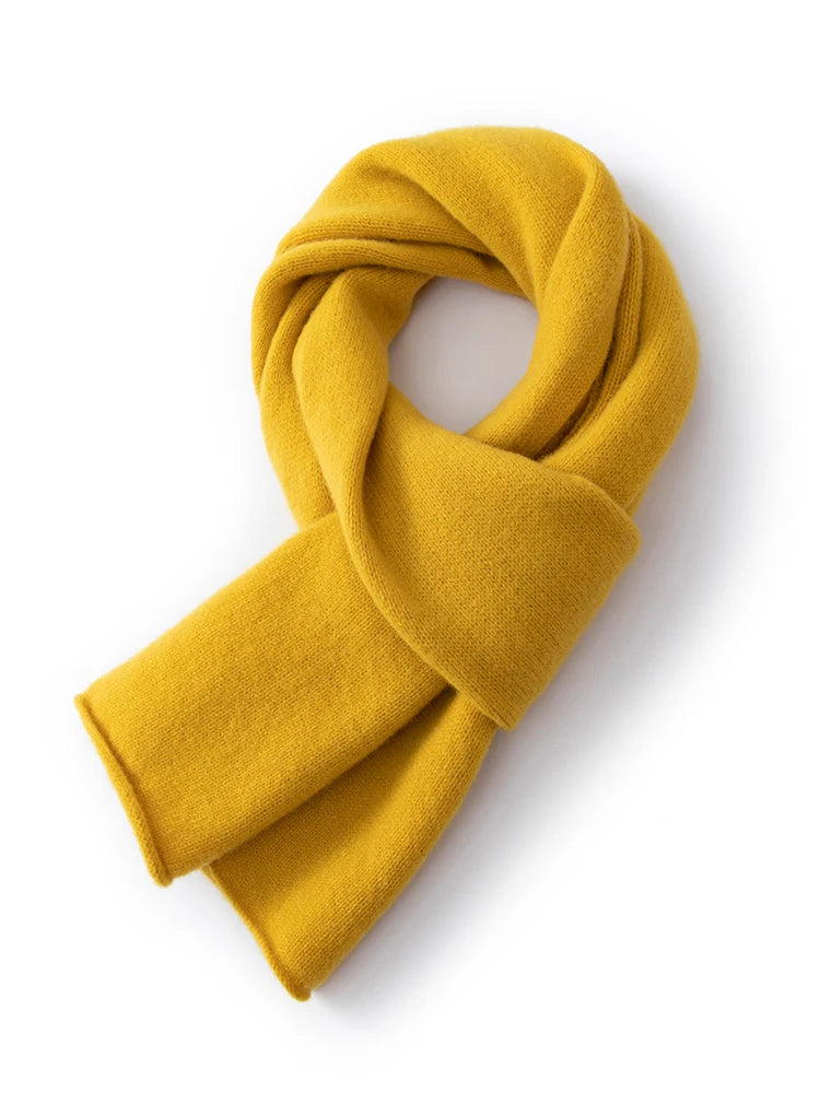 100% Wool Winter Scarf - Knitted Shawl Wrap