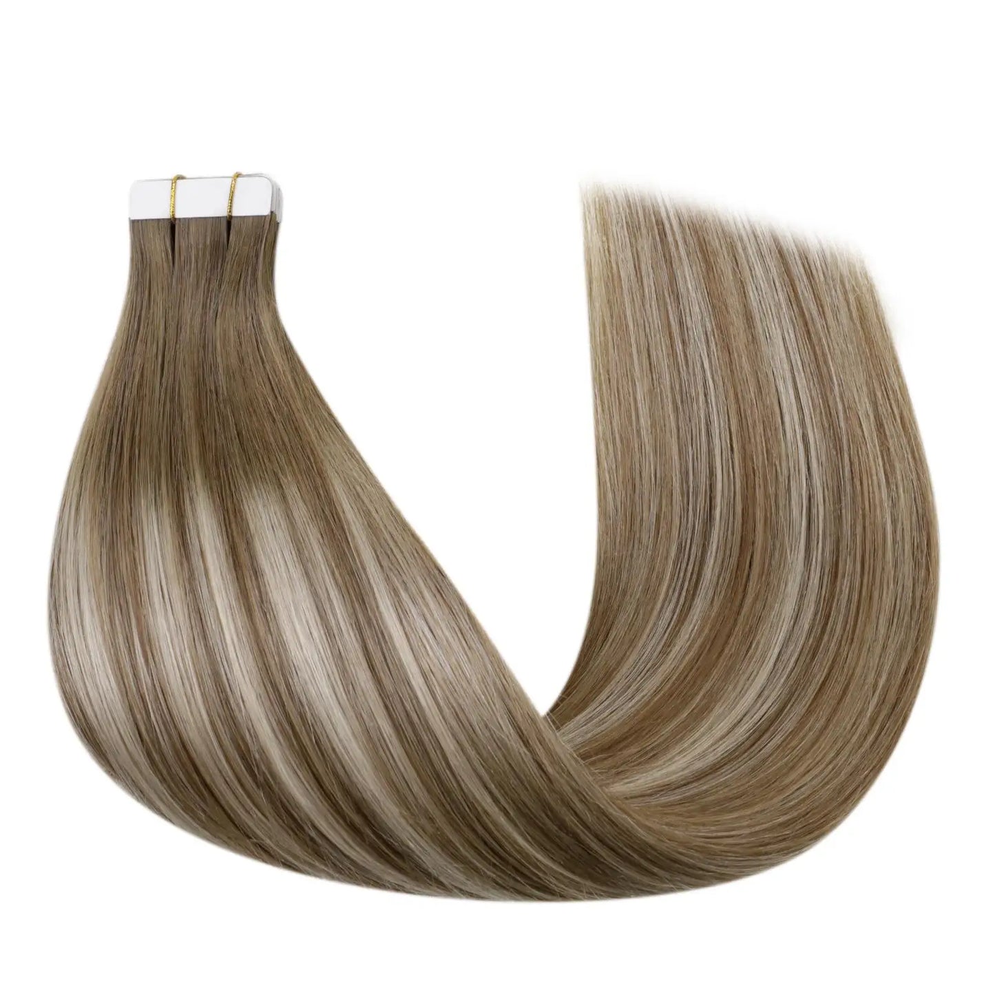 Laavoo Remy Tape in Hair Extensions 100% Real Human Hair Straight Natural 12-24inch 20pcs&40pcs Double Sided PU Skin Weft Hair