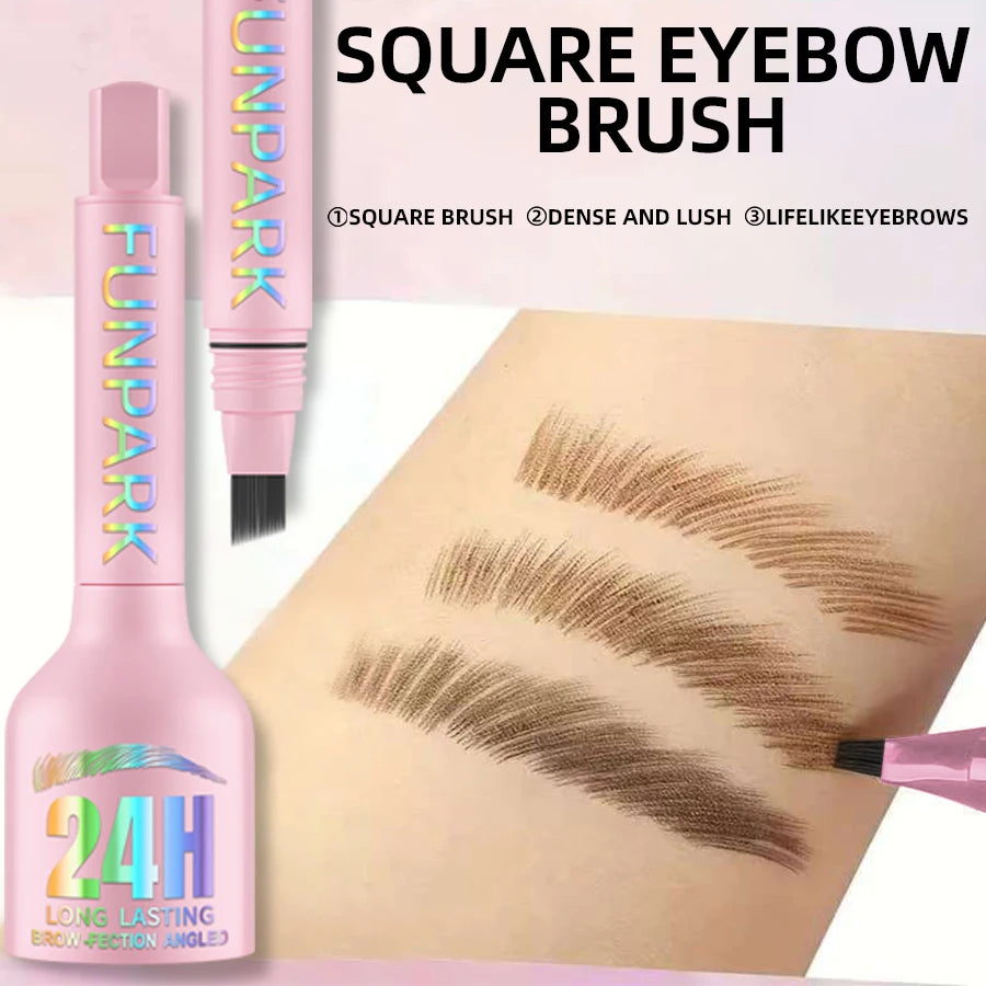 3D Dye Eyebrow Pencil Hairling Anti-smudge Waterproof 3 Colors Black Brown Brush Natural Wild Eyebrow Enhancers Cream Makeup