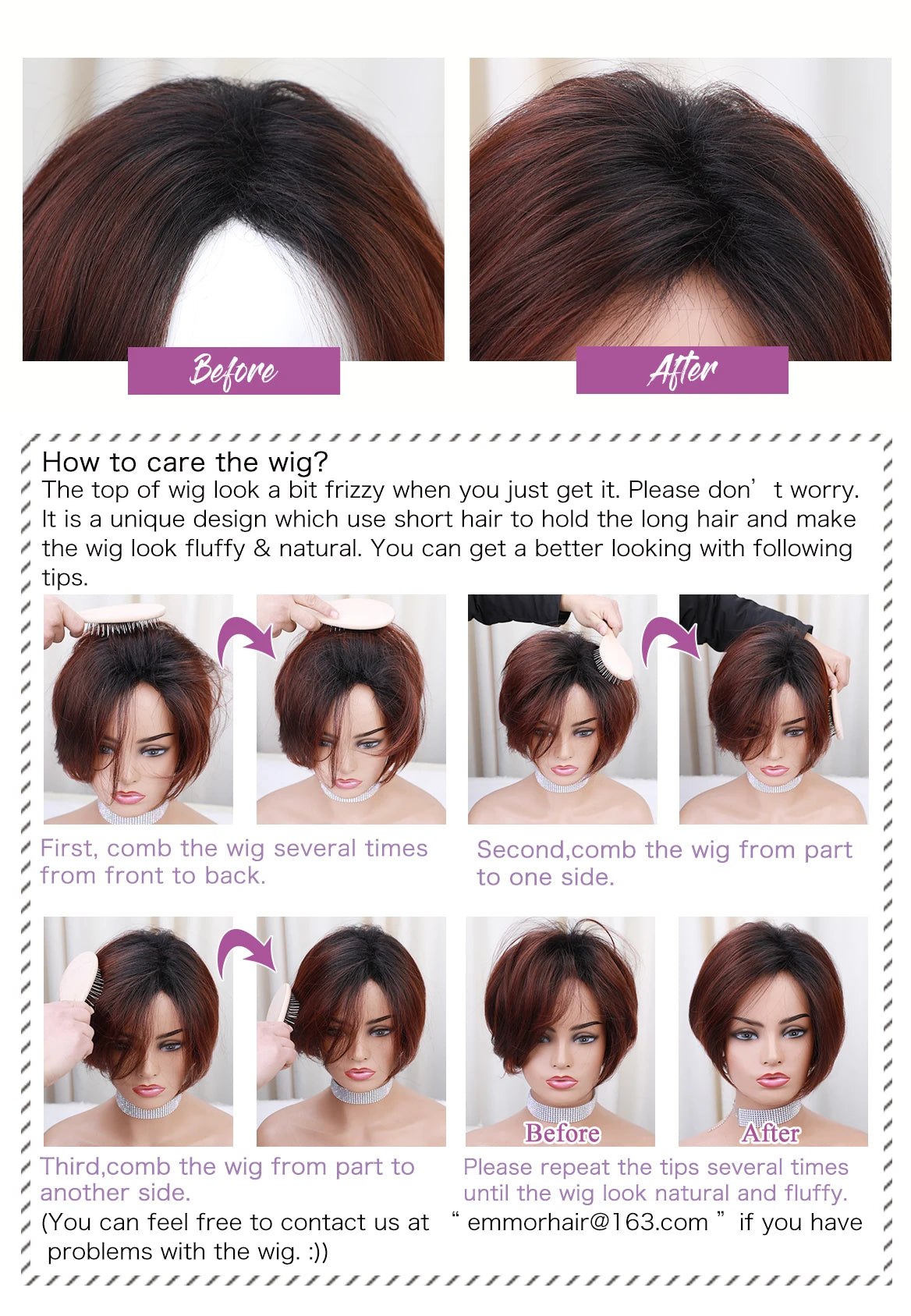 Short Pixie Cut Silvery Gray Blend Hair Wigs for Women with Bangs Ash Natural Straight Layered Human Hair Mixed Synthetic Fiber