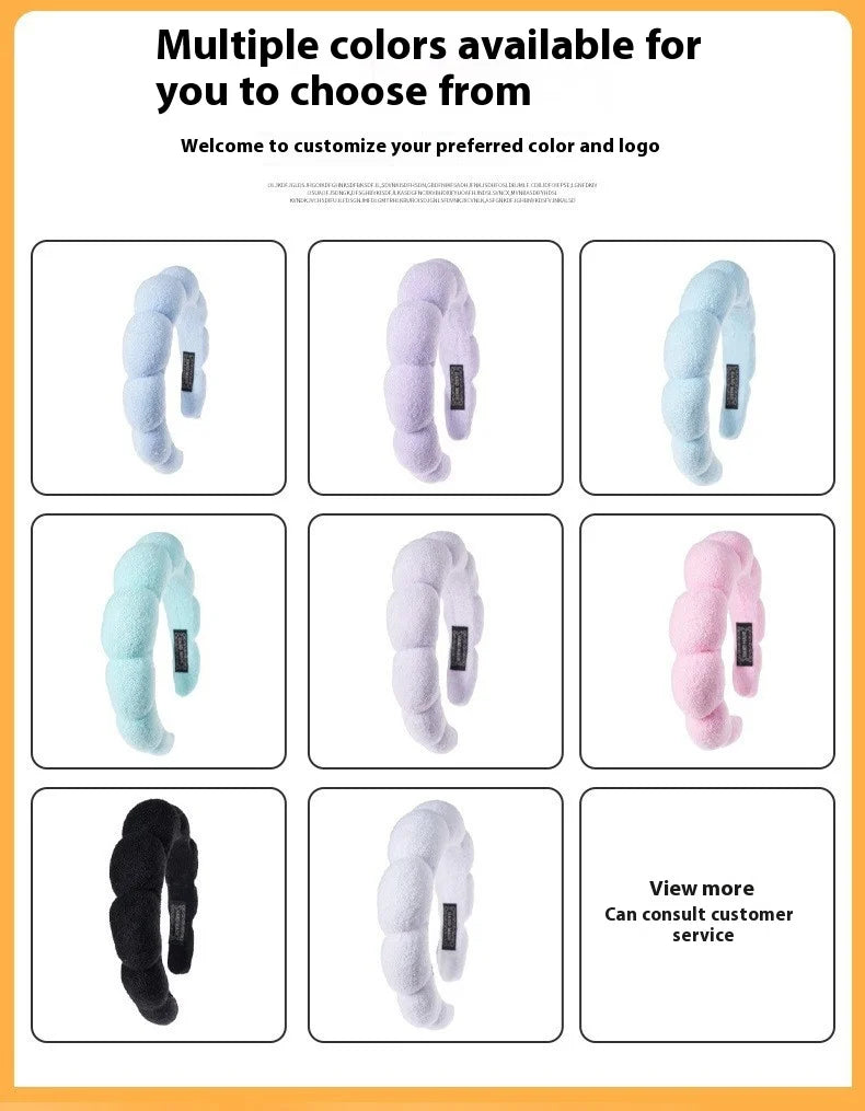 3 Piece Luxury Fiber Spa Headband and Wristband Set - Soft and Comfortable - Face Wash, Makeup Women's Hair Accessories Set