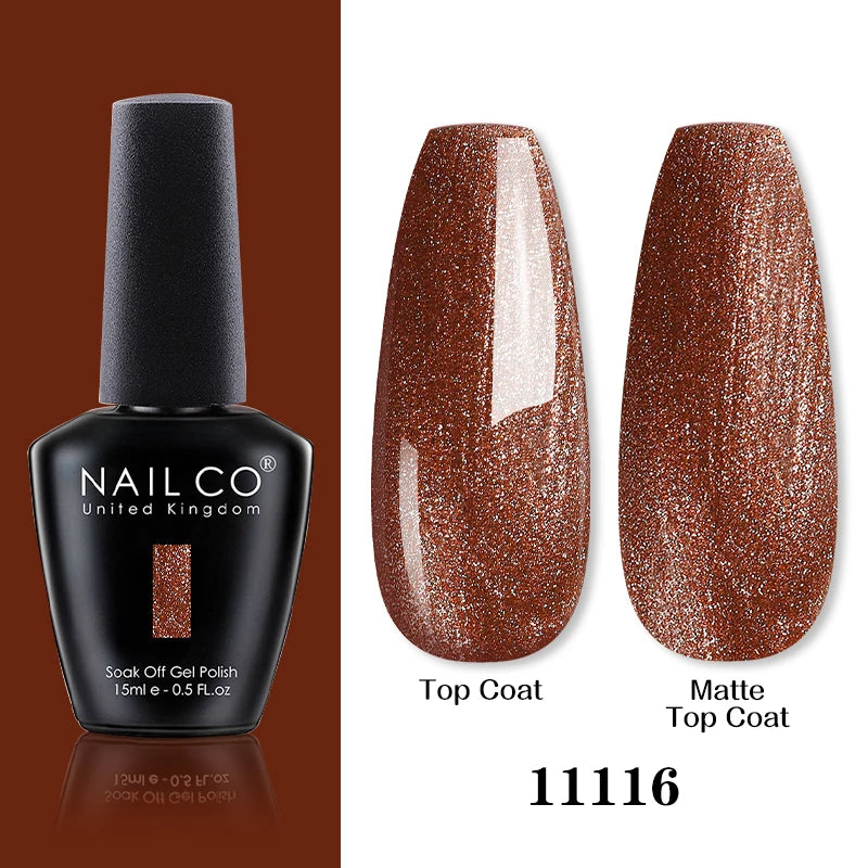 NAILCO 15ML Top coat Base coat Gel nail polish nails art Semi Permanent Lacquer Varnish Hybrid nail supplies for professionals