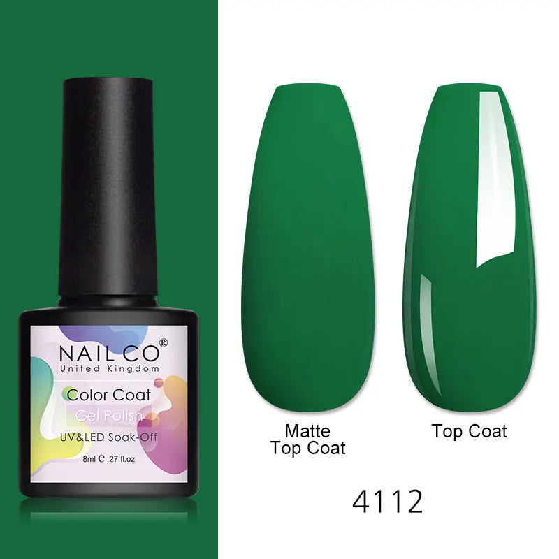NAILCO 8ml Pink Red Colors Gel Nail Polish Nail Art Varnishes Gel Lacquer Coat LED Nails Manicure Design UV Gel Varnish Soak Off