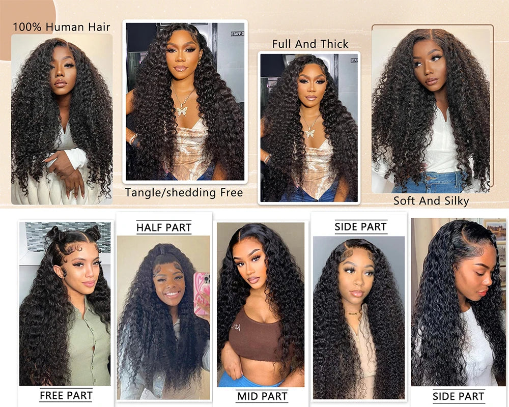 Burmese Curly Bundles Human Hair 18-26 Inch Deep Wave Raw Hair Bundles 100% Unprocessed Double Weft Hair Extensions Weave Water