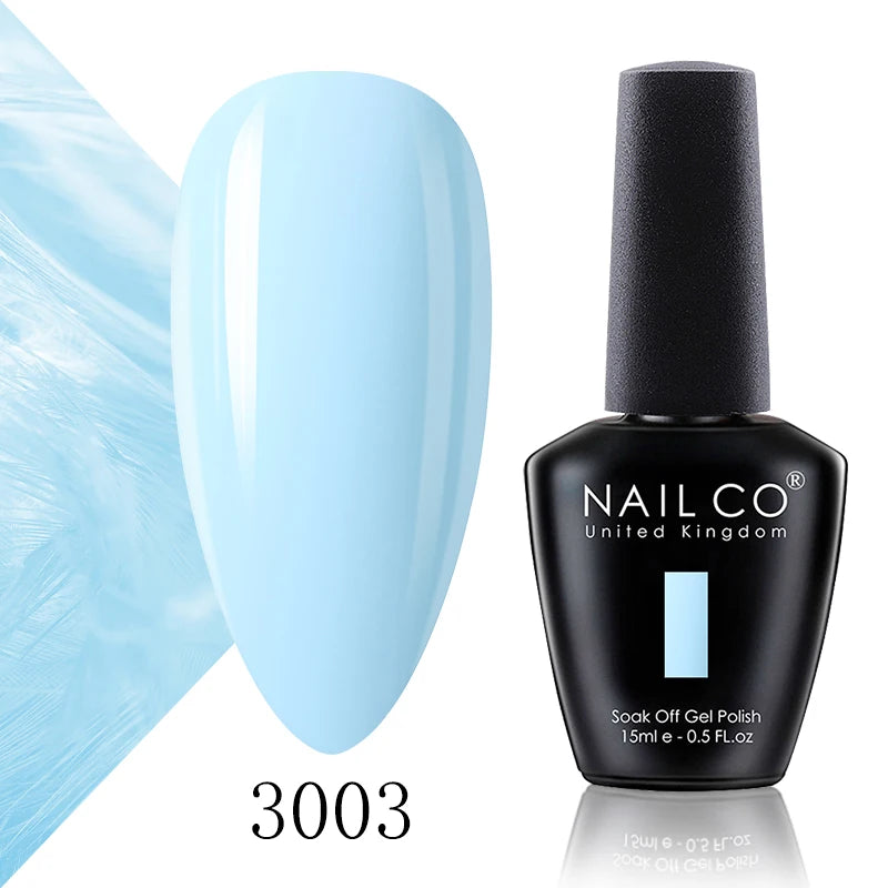 NAILCO 15ml Blue Gel Polish UV Gel Polish Varnish Hybrid DIY Nails For DIY Manicure Semi Permanent Soak Off LED Gel Nail Polish