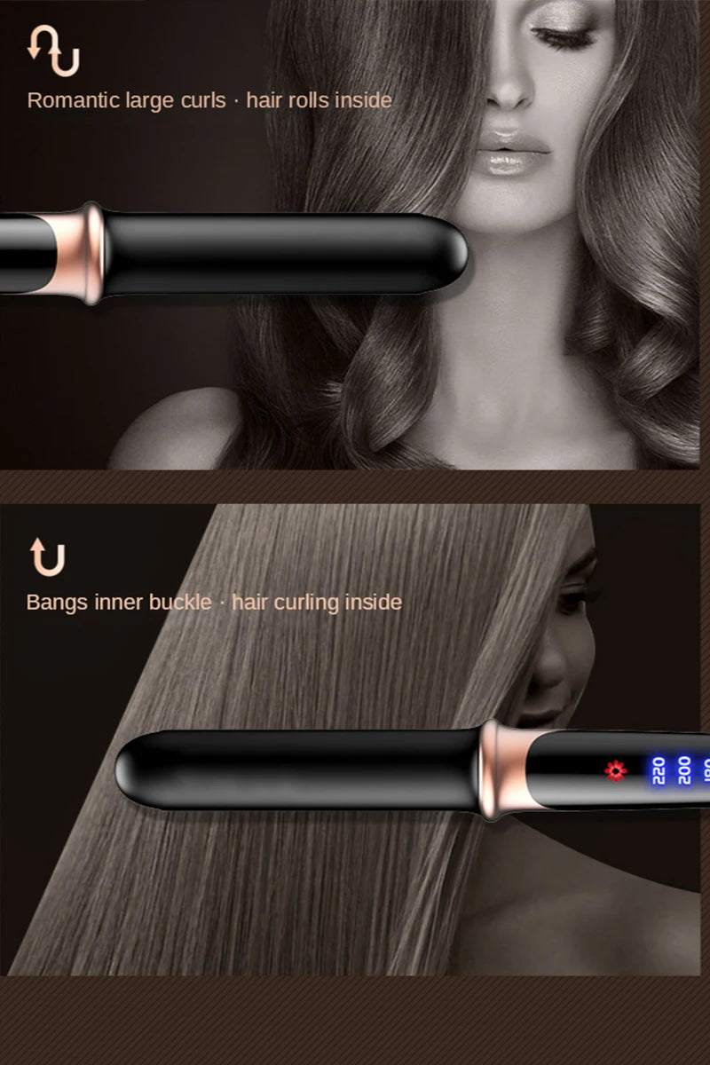 Hair Straightener 2 In 1 For Wet Or Dry Hair Electric Iron Curling Straightening Irons Smoothing Hair Styling Tools