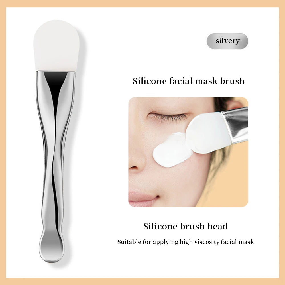 Whoesale Double Head Silicone Face Mask Facial Daub Type Mud Film Scraper Special Cleaning Brush Brush Beauty Tool
