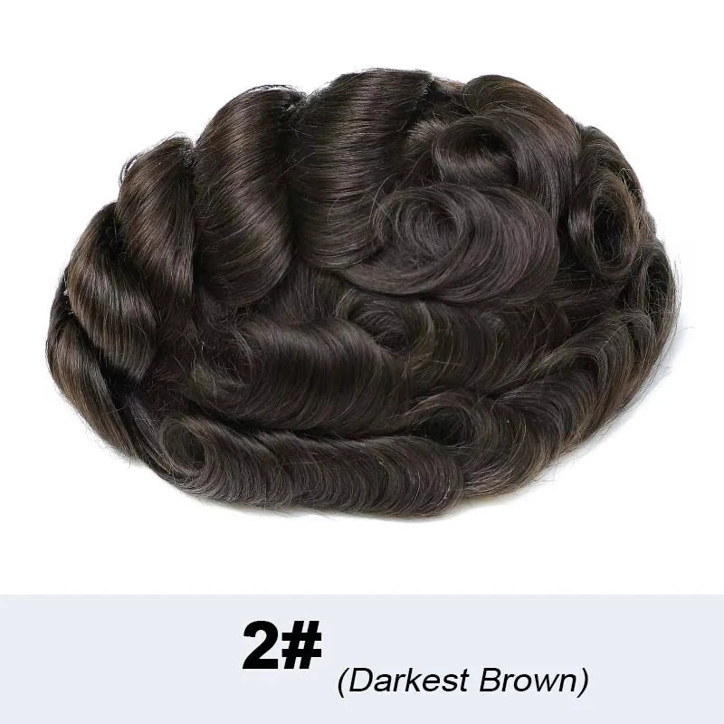 Toupee For Men Ultra-Thin Skin Microskin Male Hair Prosthesis Premier Toupee for Men Men's Wig 100% Natural Human Hair