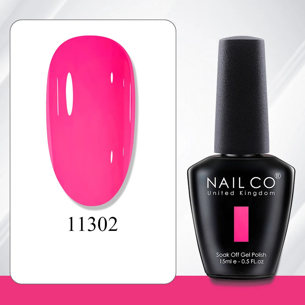 NAILCO 15ml Gel Polish Hema TPO Free Nail Art Semi Permanent UV Varnish Gel Manicure Top Coat Hybrid Gel Glue Nails Supply Ongle