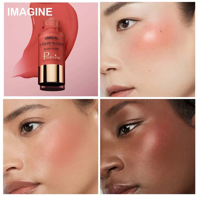 Original Liquid Blush Instantly Hydrating Rouge Face Brightening Blusher Eye Shadow Long-Lasting Cosmetic Ultra Pigmented Makeup