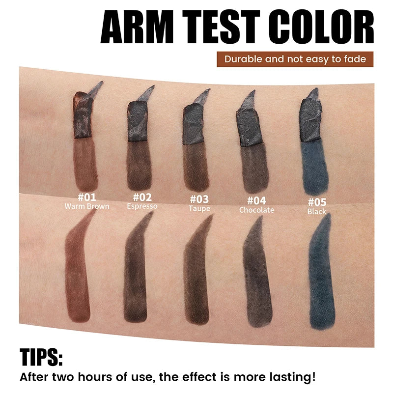 Eyebrow Dye 5-color Peel-off Waterproof  Long-lasting Dye Natural And Easy To Color Beginner-friendly Quick-drying Eyebrow Dye