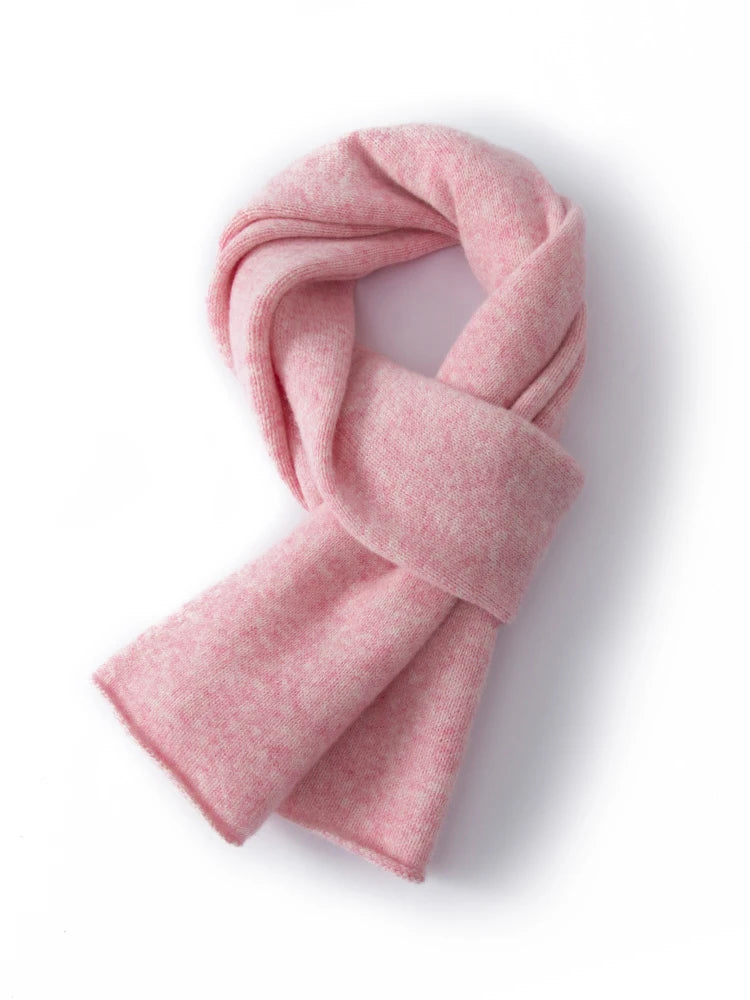 100% Wool Winter Scarf - Knitted Shawl Wrap