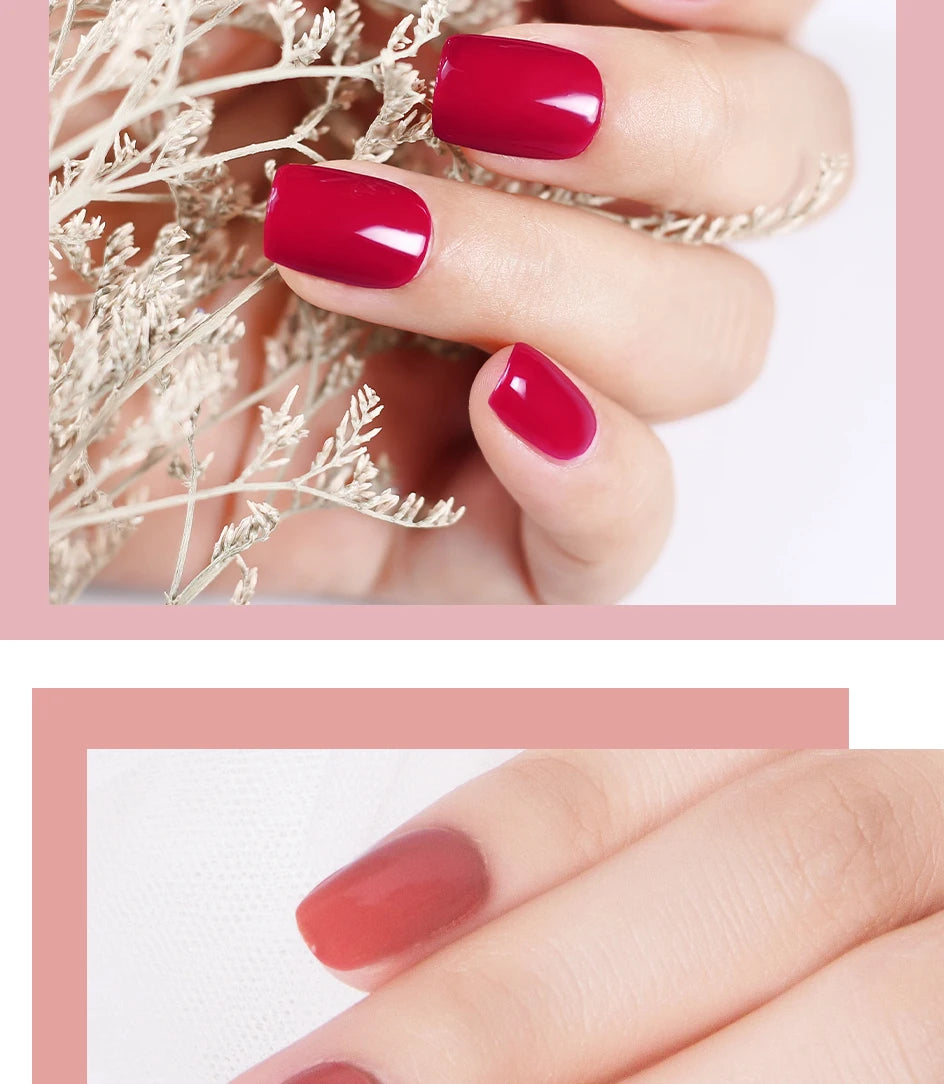 NAILCO Red Colors Series 15ML Nail Gel Polish Nail Supplies Semi Permanent For Nail  Art Manicure Soak Off LED UV Hybrid Varnish