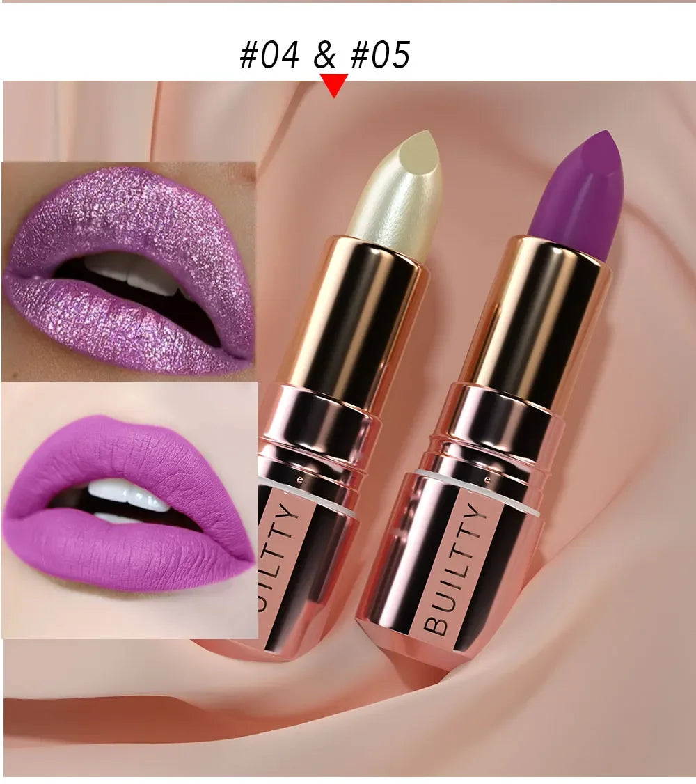 Matte Nude Lipstick Smooth Velvety Long Lasting Lip Stick Non-Stick Cup Not Fade Nude Lip Stick Makeup Gifts for Women and Girls
