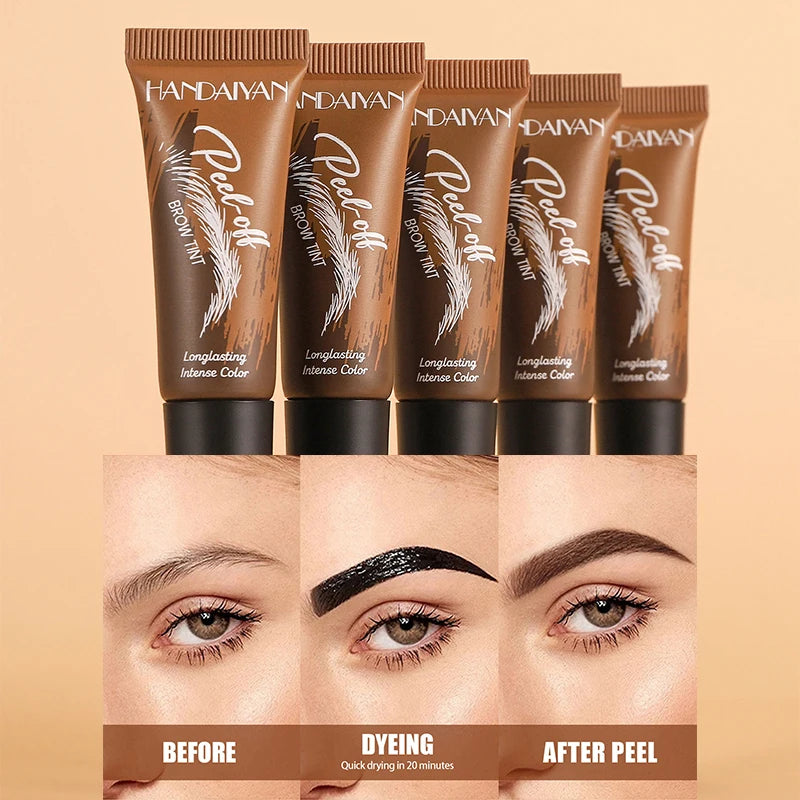 Eyebrow Dye 5-color Peel-off Waterproof  Long-lasting Dye Natural And Easy To Color Beginner-friendly Quick-drying Eyebrow Dye