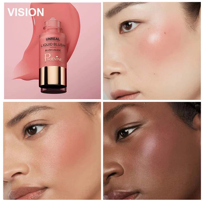 Original Liquid Blush Instantly Hydrating Rouge Face Brightening Blusher Eye Shadow Long-Lasting Cosmetic Ultra Pigmented Makeup