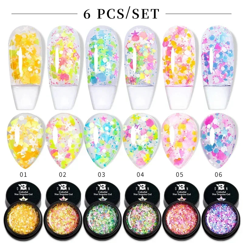 AWStorG 7.5ml Ocean Ripple Cat Eye Gel Kit Shiny Blue Green Glitter Cat Magnetic Gel Nail Polish Soak Off UV Nail Art Varnish