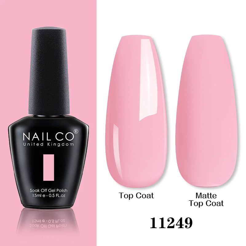 NAILCO 15ML Top coat Base coat Gel nail polish nails art Semi Permanent Lacquer Varnish Hybrid nail supplies for professionals