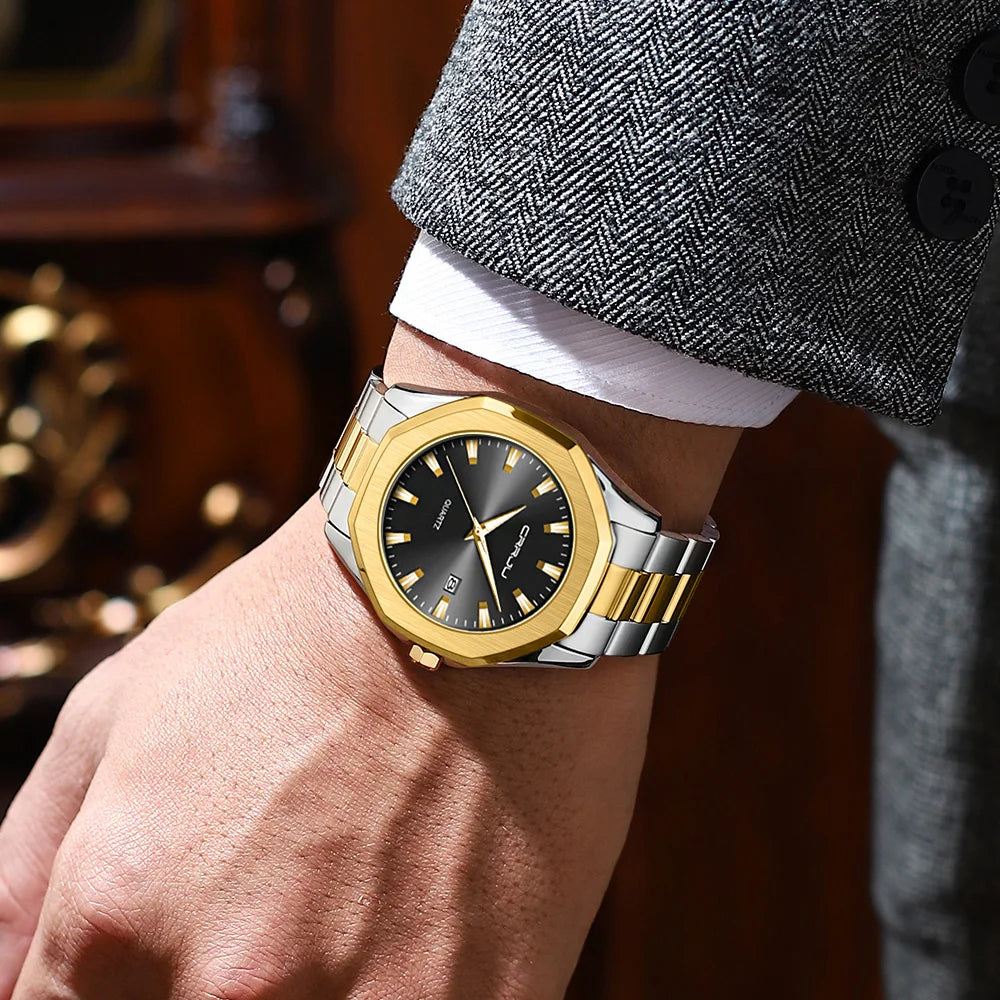 Watches for Men Classic with Date Business Dress Luxury Waterproof Luminous Mens Wrist Watch Analog Stainless Steel Men Watch