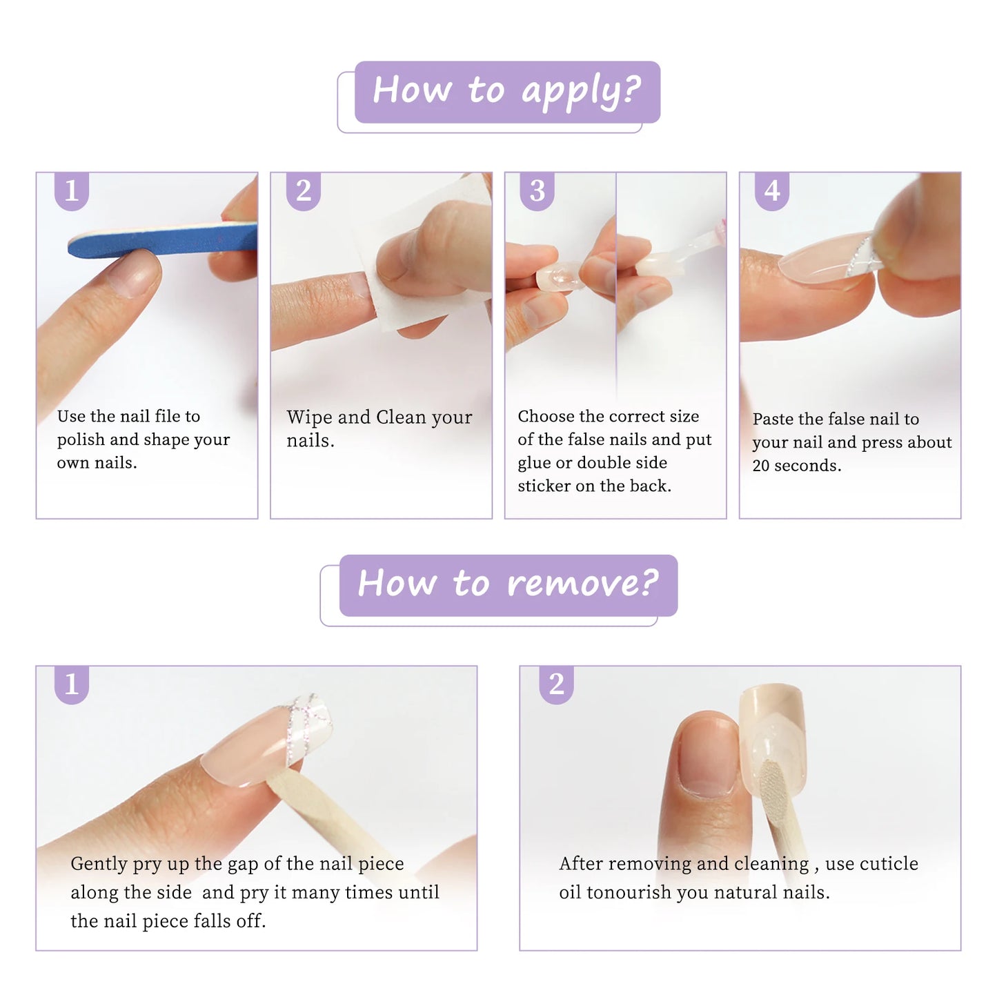 IMABC press on false nails metallic blue and silver avaliable