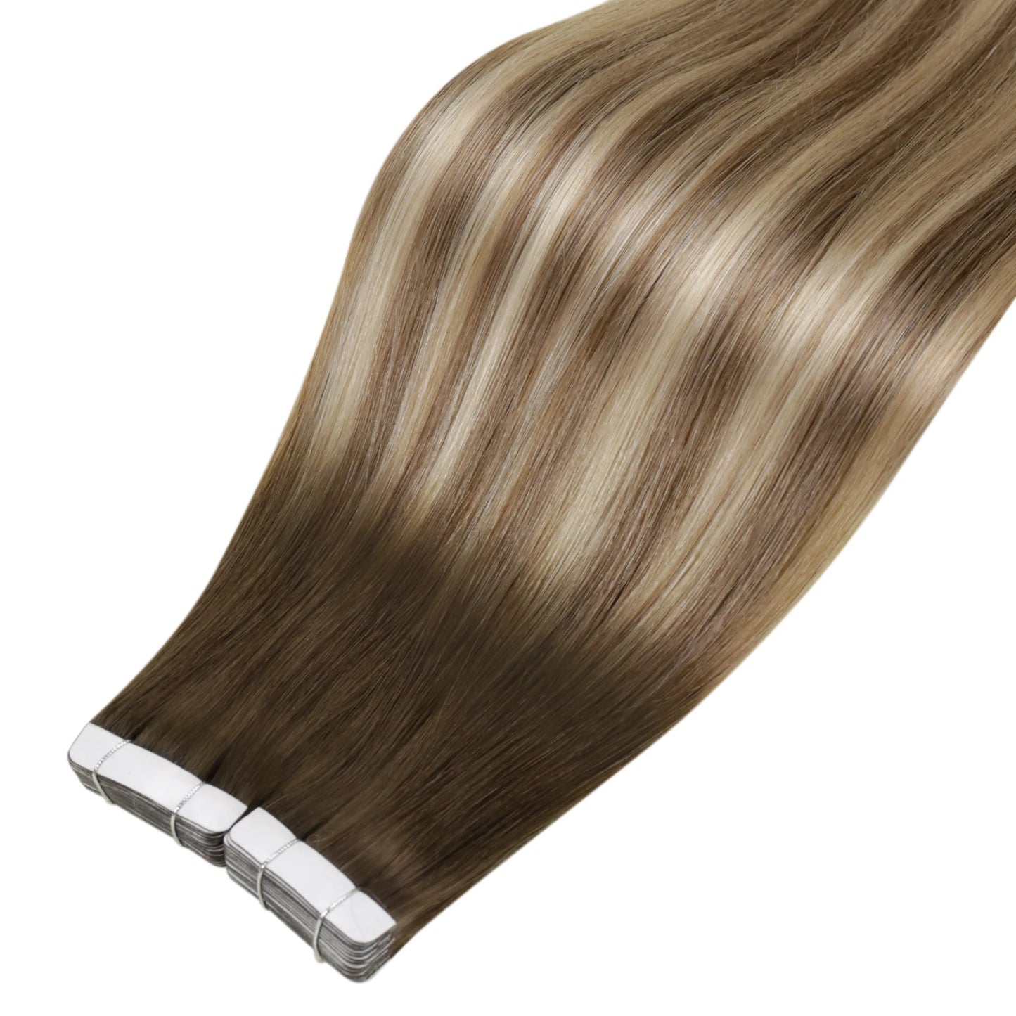 Laavoo Remy Tape in Hair Extensions 100% Real Human Hair Straight Natural 12-24inch 20pcs&40pcs Double Sided PU Skin Weft Hair