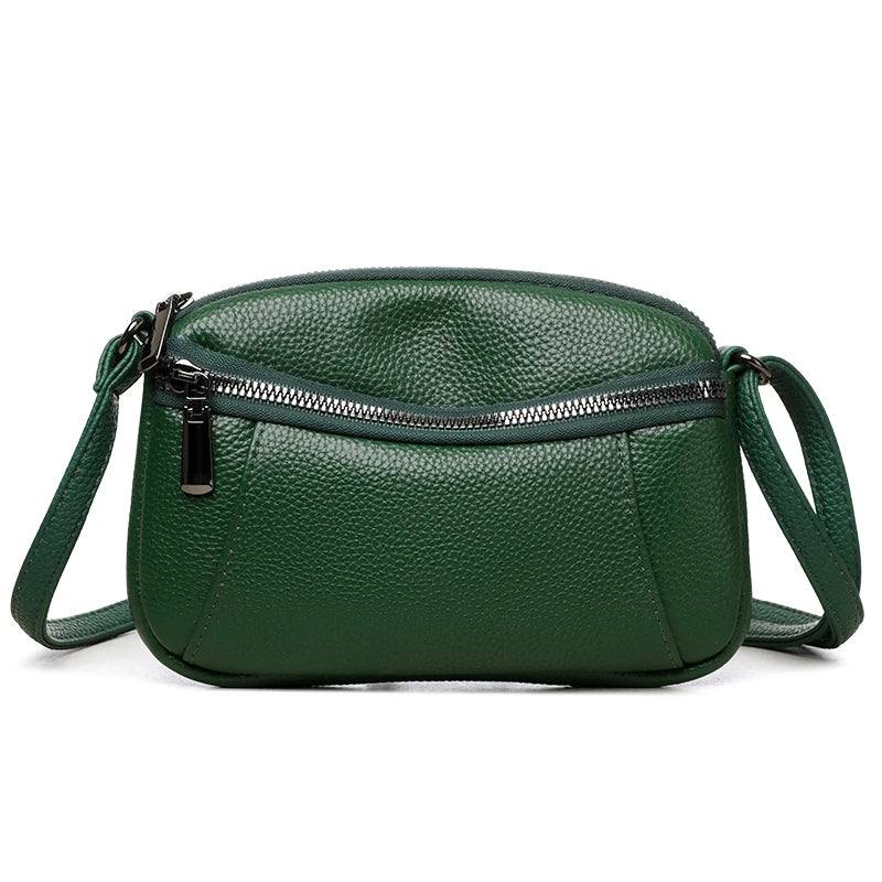 100% Cowhide New Luxury Small Handbags Brand Designer Genuine Women Crossbody Shoulder Bags Fashion Leisure Ladies Traveling Bag