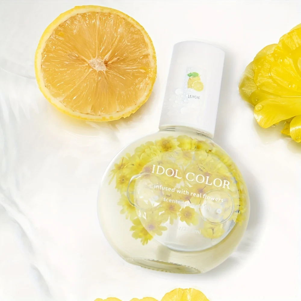 Nail Dry Flower & Cuticle Nutrition Oil, Nail Strengthening Polish, Vitamin Supplement for Preventing Cuticle and Hangnails