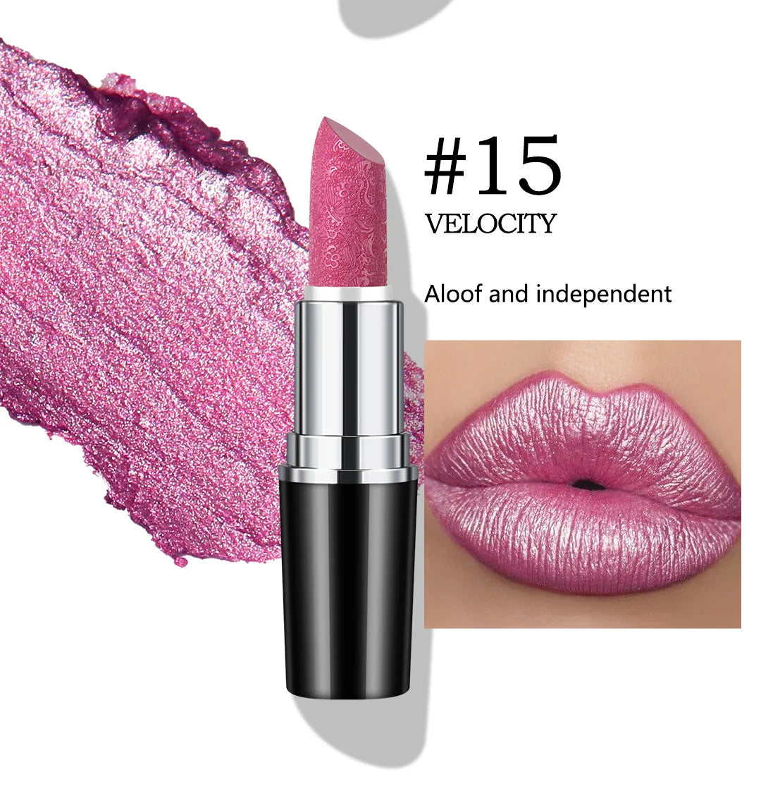 Makeup Non-sticky Non-fading Lipstick Pearlescent Long-lasting Moisturizing Fine Glitter Lip Gloss Hydrating Waterproof Lips Hot