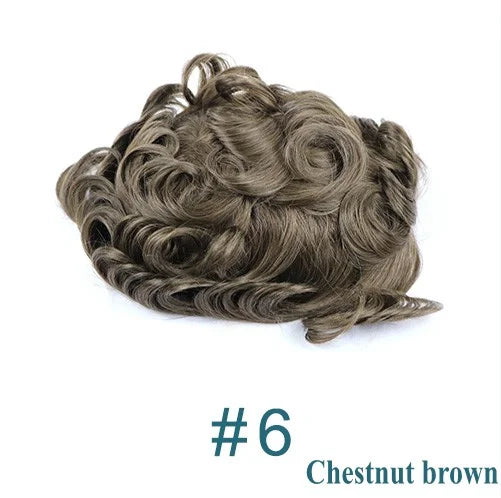 1B20 1B50 Grey Black Hair Breathable Q6 Human Hair Toupee for Men Natural Hairline Bleach Knots Swiss Lace Capillary Prosthesis