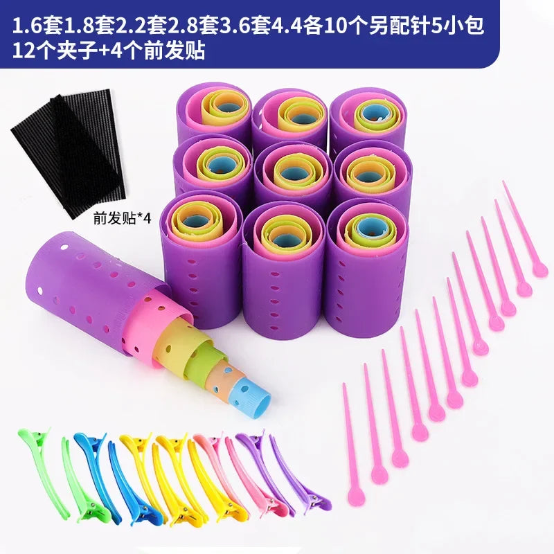 Hair Rollers Heatless Hair Curlers No Heat Hair Bangs Volume Self-adhesive Hook Loop DIY Styling Tools Set cabello бигуди