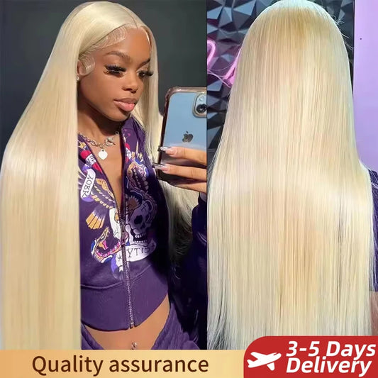 613 Blonde 13x6 HD Lace Front Wig - Straight Pre-Plucked Human Hair