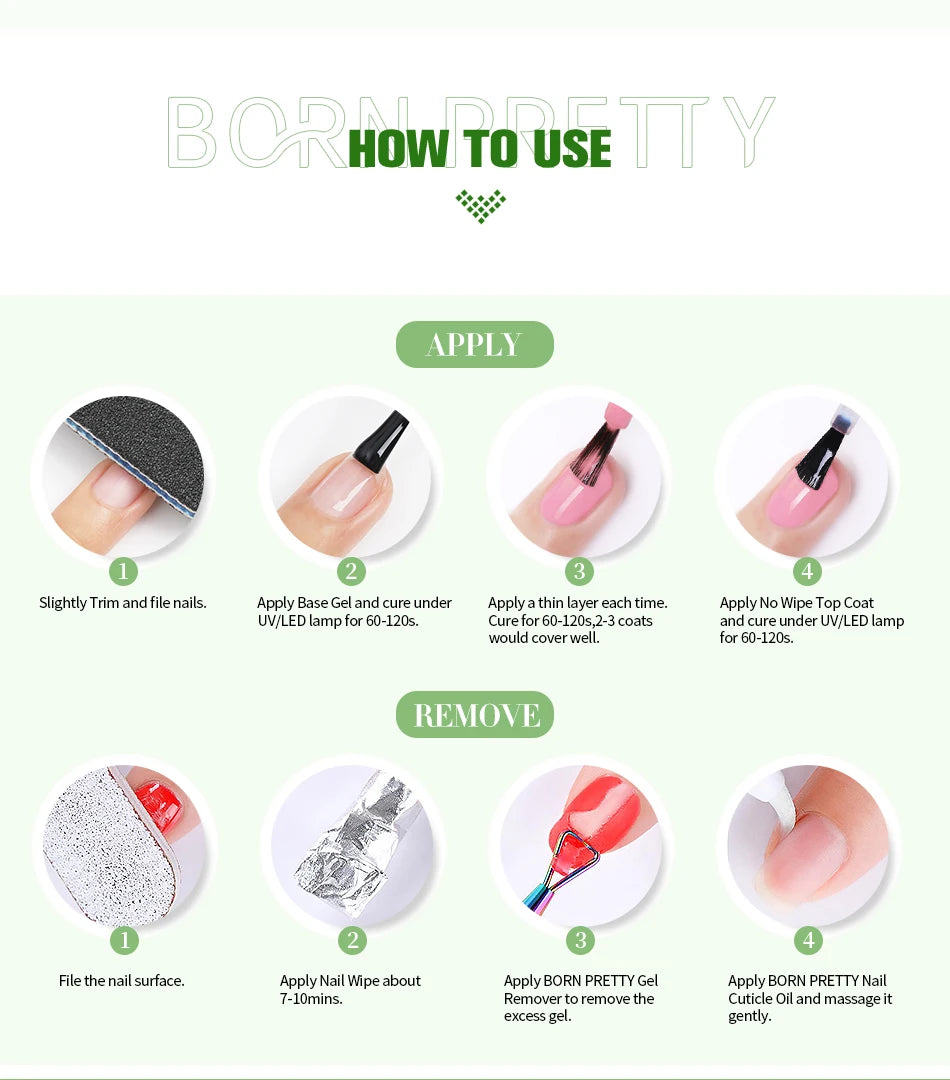 BORN PRETTY PRO 15ml Odorless Soak Off Gel Color Long Lasting Gel Polish Private Label Uv Nail Gel Polish