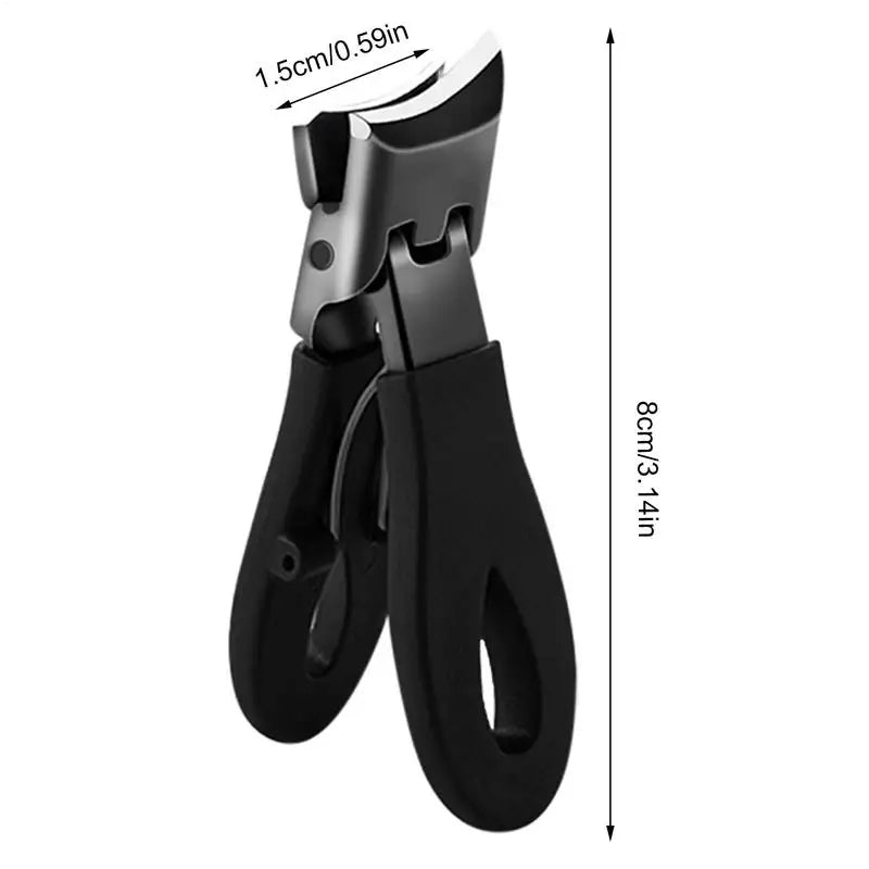 Slanted Nail Clippers Wide Jaw Opening Anti-Splash Slanted Nail Clippers Study Travel Slanted Toenail Trimmer for Men Women