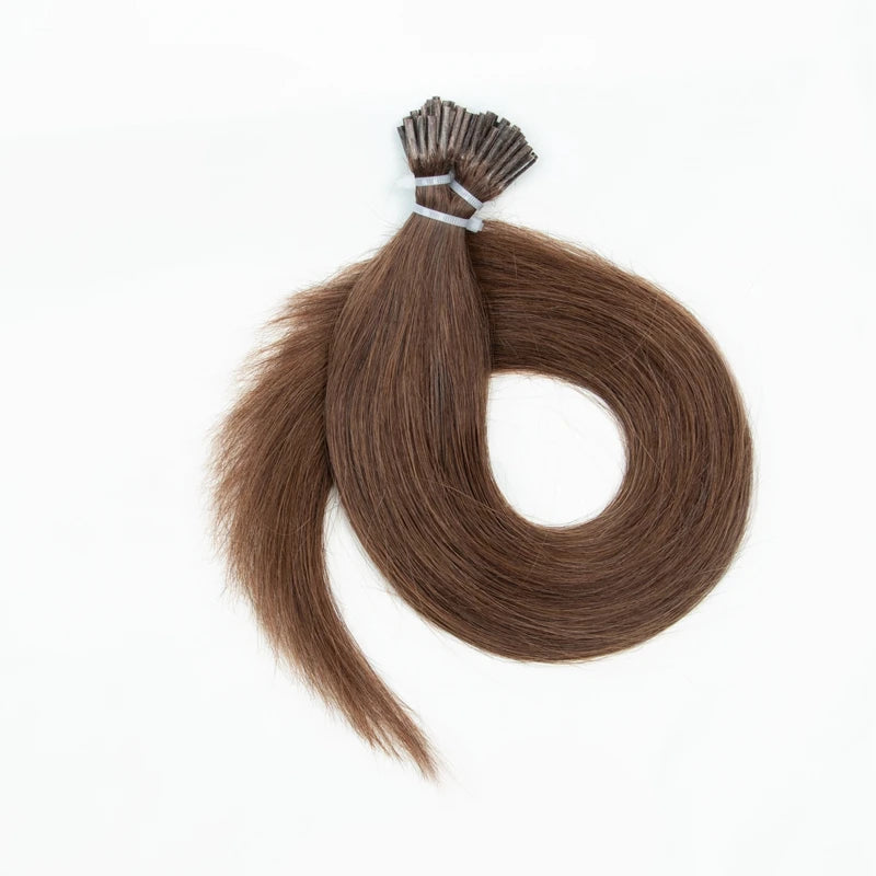 I Tip Keratin Hair Extensions Real Human Hair Pre Bonded Micro Beads Hair Capsules Micro link Capsules Hair 14-22" 30g/1pack