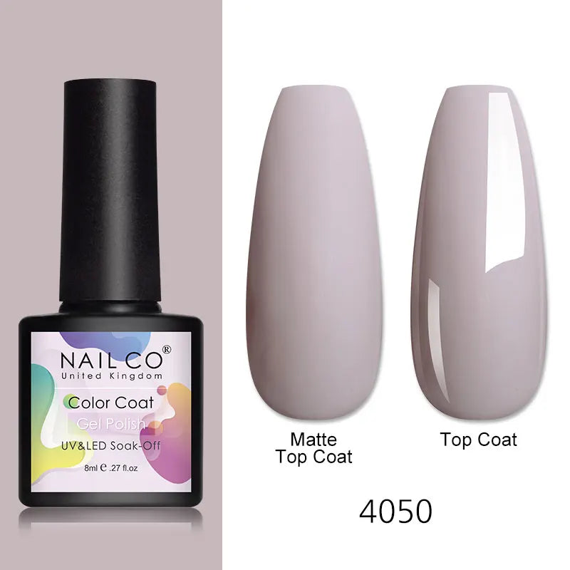 NAILCO 8ml Pink Red Colors Gel Nail Polish Nail Art Varnishes Gel Lacquer Coat LED Nails Manicure Design UV Gel Varnish Soak Off