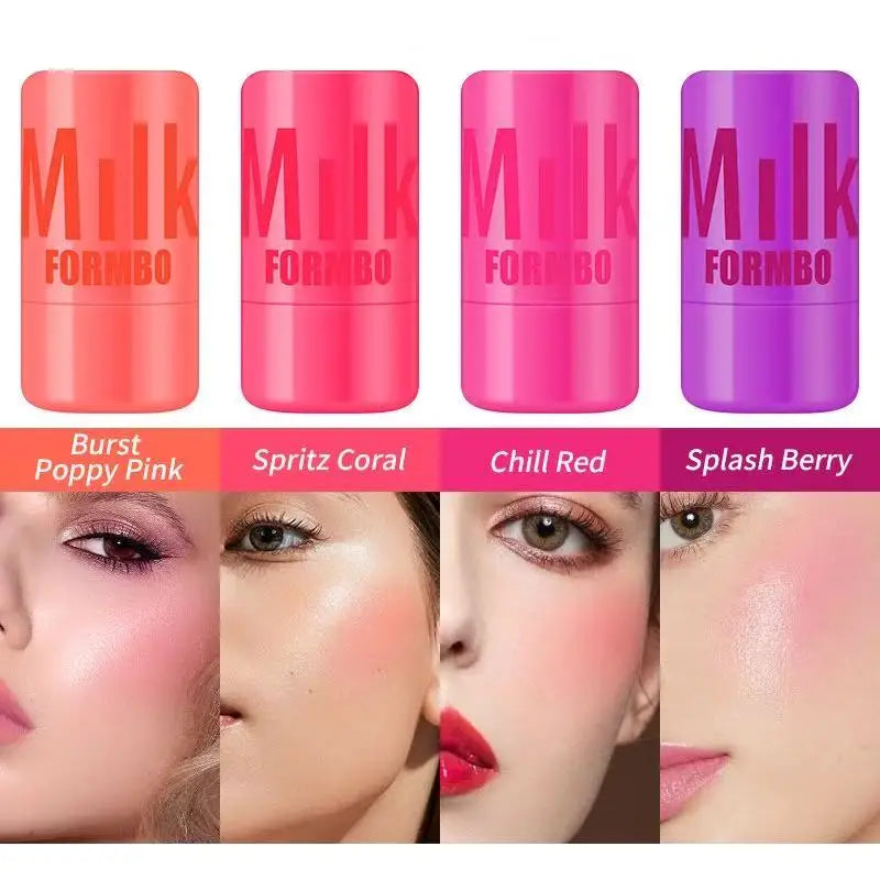 FORMBO multi-color jelly blush stick for face and lips dual-use lipstick to brighten the complexion
