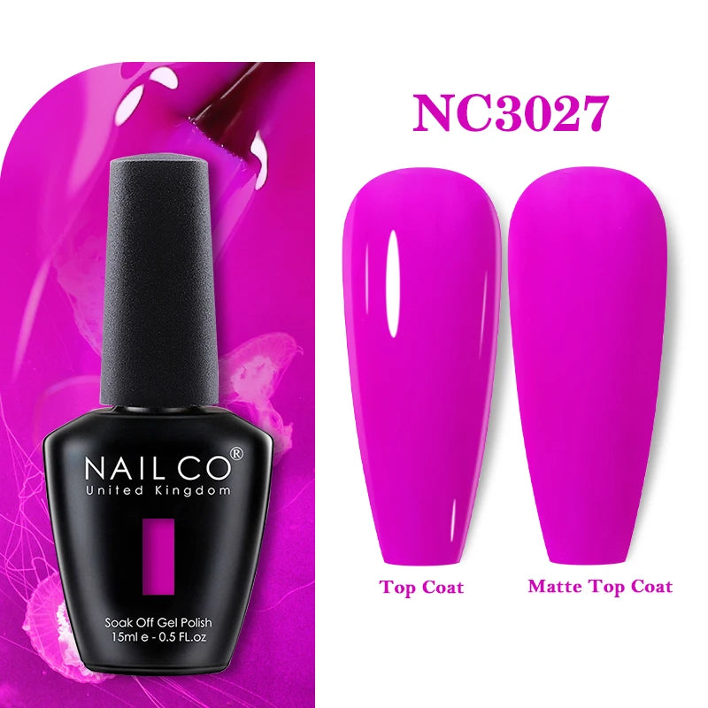 NAILCO 283Colors Gel Nail Polish Top Base Vernis Semi Permanent UV Gel Varnish Nails Art Varnish Hybrid Manicure