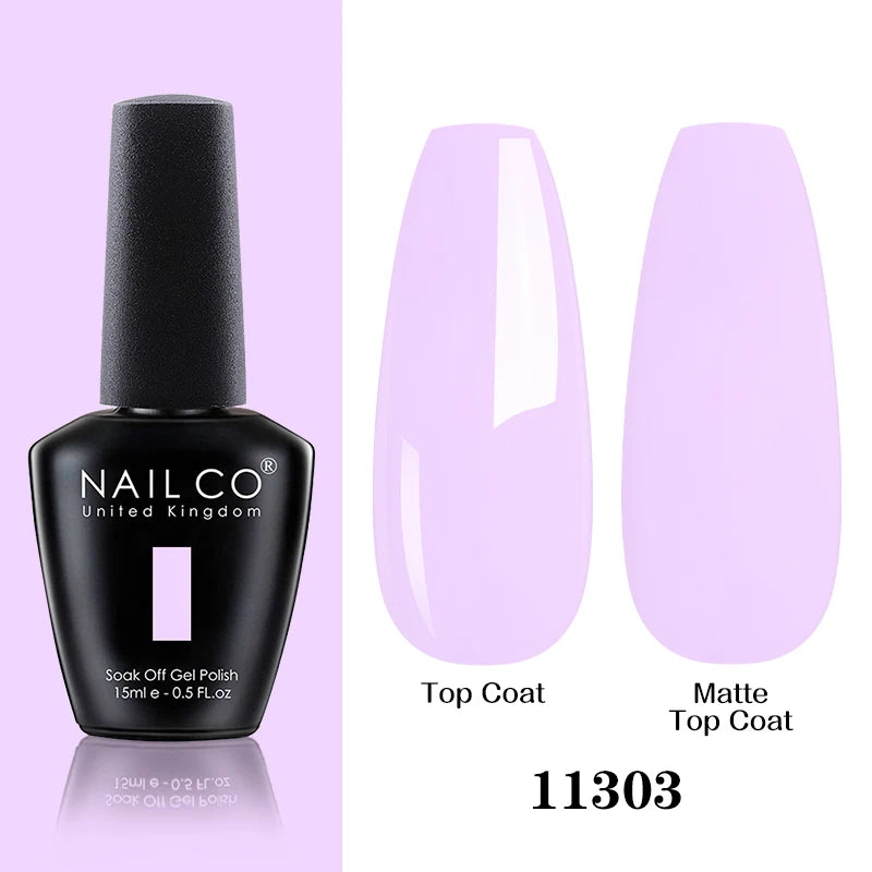 NAILCO 15ML Top coat Base coat Gel nail polish nails art Semi Permanent Lacquer Varnish Hybrid nail supplies for professionals