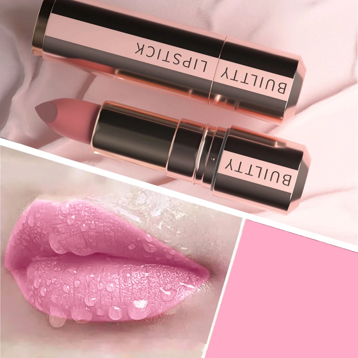 Matte Nude Lipstick Smooth Velvety Long Lasting Lip Stick Non-Stick Cup Not Fade Nude Lip Stick Makeup Gifts for Women and Girls