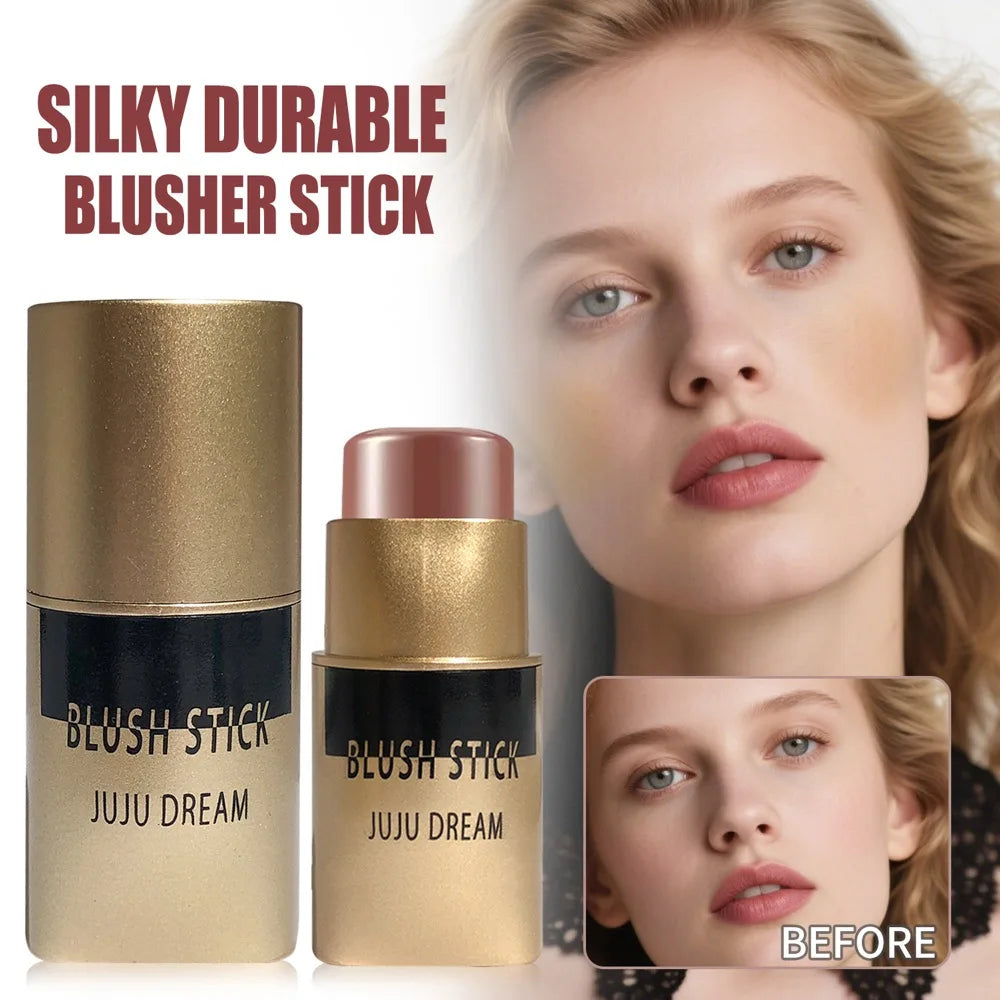 Blush Stick, Multi-Functional for Face & Lips, Natural Nude Makeup, Brightening Contour, Waterproof Long-Lasting, Unisex Safe
