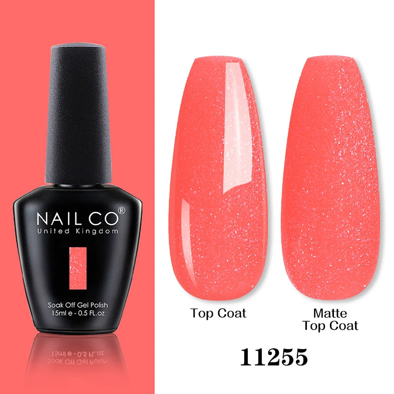 NAILCO 15ML Top coat Base coat Gel nail polish nails art Semi Permanent Lacquer Varnish Hybrid nail supplies for professionals