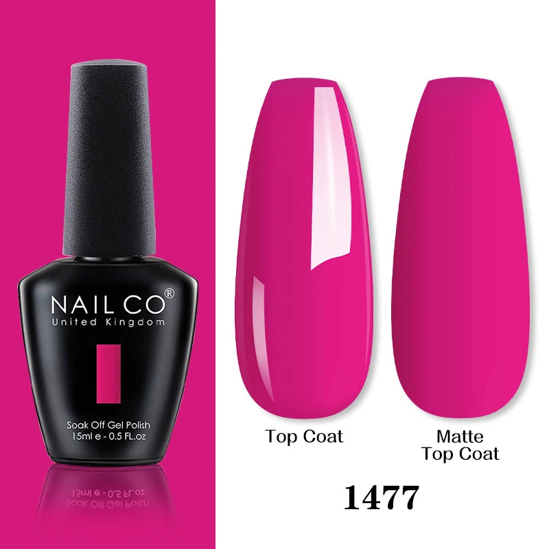 NAILCO 15ML Top coat Base coat Gel nail polish nails art Semi Permanent Lacquer Varnish Hybrid nail supplies for professionals