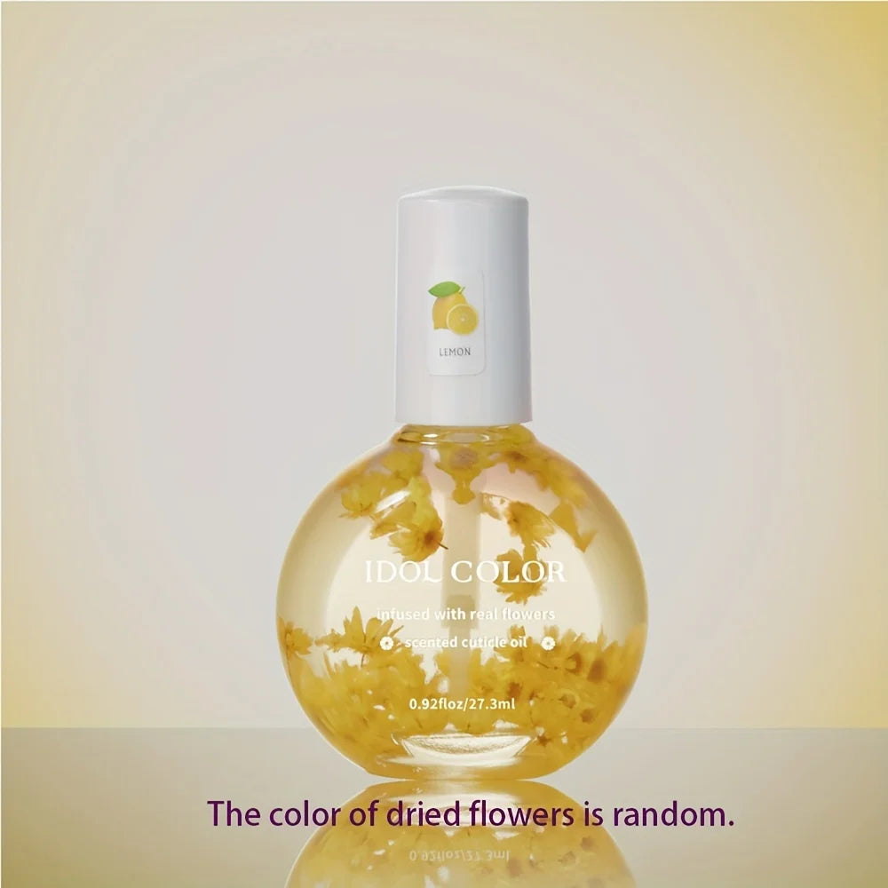 Nail Dry Flower & Cuticle Nutrition Oil, Nail Strengthening Polish, Vitamin Supplement for Preventing Cuticle and Hangnails
